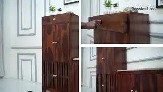 Shoe Racks - Floreta Wood Shoe Rack With Seat 21 Pair Capacity