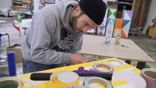 Making-off: Tape-Art for Hannover Messe 2019