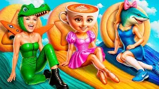 बैलेरिना कैप्पुचिना vs जायंट स्क्विड गेम डॉल! बॉक्सेस के अंदर इटालियन ब्रेनरॉट हाईड एंड सीक चैलेन्ज!