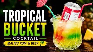 Tropical Bucket Cocktail | Adi's Cocktails | Rum and Beer Cocktail Recipe | Malibu Cocktail Drink