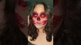 RED RHINESTONE MAKEUP #makeuptransition #makeupartist #foryourpage #makeup