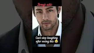 His reaction after seeing Army's edit 😅😂 #bts #btsarmy #taehyung #kimtaehyung #viral #funny #memes