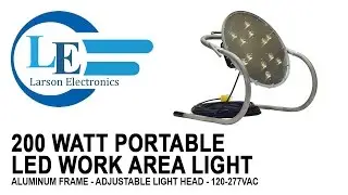 200 Watt Portable LED Work Area Light - Aluminum Frame - Adjustable Light Head - 120-277VAC