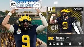 JJ McCarthy is the best qb in college football 25 ultimate team&hellip;..