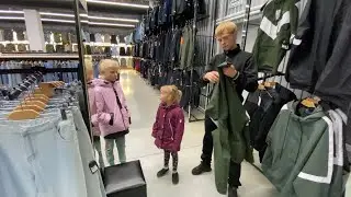 VLOG Шопинг 🛍️ Пошли покупать обувь детям и куртку мужу / Наши покупки / Примерка одежды