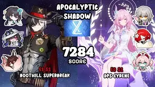 E1S1 Boothill sustainless & E0S1 Cyrene dps | 3.8 Apocalyptic shadow | 3 stars | Honkai: star rail