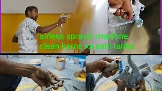 How to cleaning Asian Graco gx-19 airless sprayer machine 👍✅