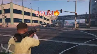 ROCKET LAUNCHER  DESTROY ALL CARS IN ONE SHOT l GTA V GAMEPLAY l PS4 PRO