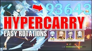 Chongyun Hypercarry Team | Easy Rotations | R1 Unforged C6 Chongyun Shenhe Kazuha Bennett