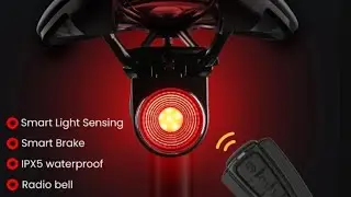 Best tail light for Bicycle | With anti theft alarm, remote and auto break sensor!