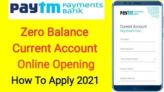 How to open paytm payment bank current account online || Paytm current account open