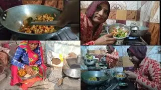 सास बहु कड़कती ठंड 🥶 morning में मिलकर काम किया, ओर रात बनाई खिचड़ी को देशी तरीके से स्वादिष्ट बनाया