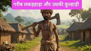 गरीब लकड़हाड़ा और उसकी कुल्हाड़ी @moralstory #short #moralstory #hindistories #moralstories #cartoon