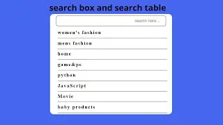 Search Bar with Auto-complete Search Suggestions using JavaScript |search bar in JavaScript