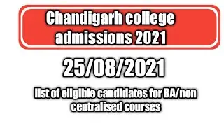 provisional merit list of ba candidates| list of eligible candidates for admissions in ba