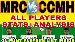 MRC VS CCMH | MRC VS CCMH DREAM11  PREDICTION | DREAM11 ST. LUCIA T10 BLAST #dream11prediction