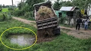Starting a Land Filling Project Using a 5-Ton Dump Truck and Dozer D30P 