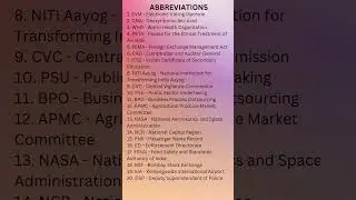 Important Abbreviations II #shortsfeed #viral