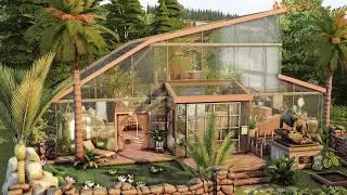 The Sims 4 💚 Tropical GLAS HOUSE for an Artist - Speed Build