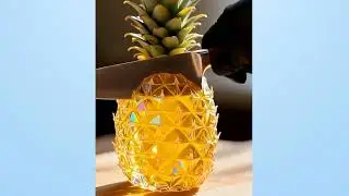 🍎✨ Cutting Glass Fruit ASMR | Extreme Macro | Satisfying Crystal Sounds 🎧💫