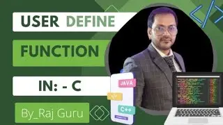 User define function in c language |part of function #c #trending #raj