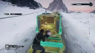 Just cause 4 using the train cannon and checking out the spring update