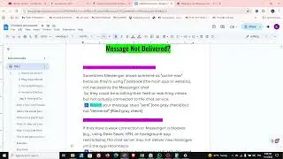 Как кто-то может быть в Messenger, но сообщение не доставлено?
