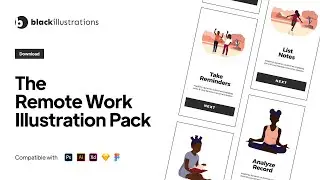 Illustrations of Black Children | The Kids Illustration Pack | Black Illustrations