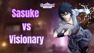 Sasuke's first time beating Visionary mode in genshin impact