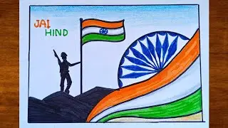 Happy republic day poster drawing/ Jay hind jay bharat drawing/ Republic Day drawing 