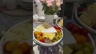 My Arrangement for cheeses and fruits