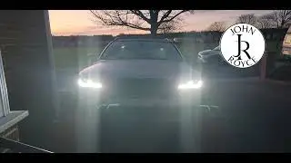 BMW E61 530d M-Sport. LED headlights upgrade, initial start-up sequence. 