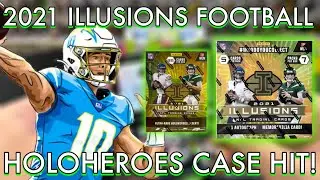 EPIC JUSTIN HERBERT HOLOHEROES CASE HIT! | 2021 Illusions Football Mega + Blaster Box Retail Review