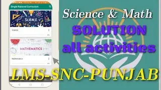 LMS solutions of SCIENCE AND MATH all Activities. Answers of all science,math activities Questions.