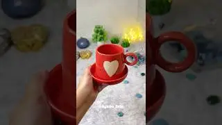 Cute Heart Cups & Saucers from @Meesho Aesthetic Mug & Perfect Gift Ideas #giftideas #meeshofinds