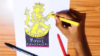 How to Draw RCB Logo | How to draw Royal Challengers Bangalore logo | RCB Logo Drawing #rcb