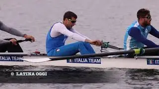 L'allenamento della Nazionale italiana di canottaggio