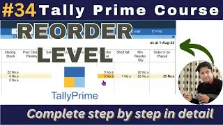 Reorder Level in Tally Prime || Tally Prime Re-order Quantity || Tally Tutorial || Tally Prime