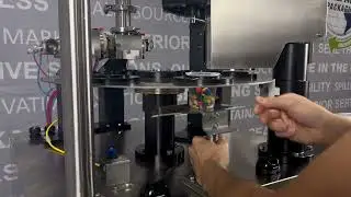Semi-Automatic Rotary portion cup filling sealing machine. Model 75 sealing Dry Products.