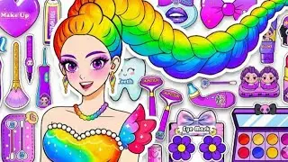 Rumi makeup and dress up to Princess makeover Dolls ideas for kids 