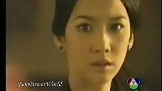 Catfight between 3 villainesses in leather vs 2 police girls from Thai TV series
