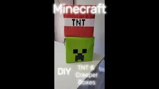 Minecraft DIY - TNT and Creeper Boxes | How to | DIY