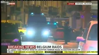 FIRST FOOTAGE- Anti-Terror Raid In Belgium