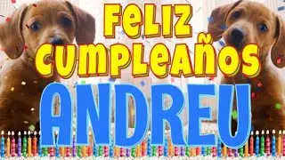 ¡Feliz cumpleaños Andreu! (Perros hablando gracioso) ¡Muchas felicidades Andreu!