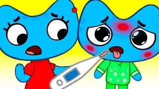 Sick Song | Танцевальная Вечеринка | Kit and Kate - Nursery Rhymes Russian