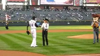 Miss Rodeo Colorado--Rockies Opening Pitch