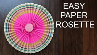 Easy Paper Rosette With Gift Wrap Paper || DIY Multi Color Paper Fan || Gift Wrap Reuse Ideas