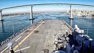 USS Boxer Departs Naval Base San Diego For Deployment