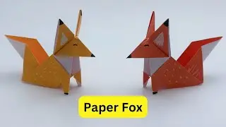 How To Make Easy Paper FOX For Kids / ORIGAMI FOX / Paper Craft Easy / KIDS crafts / EASY ORIGAMI