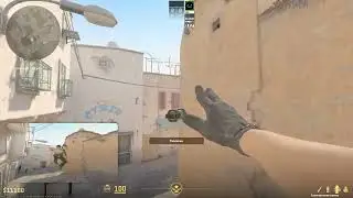 CS2 dust2 flashbang grenade mid from short